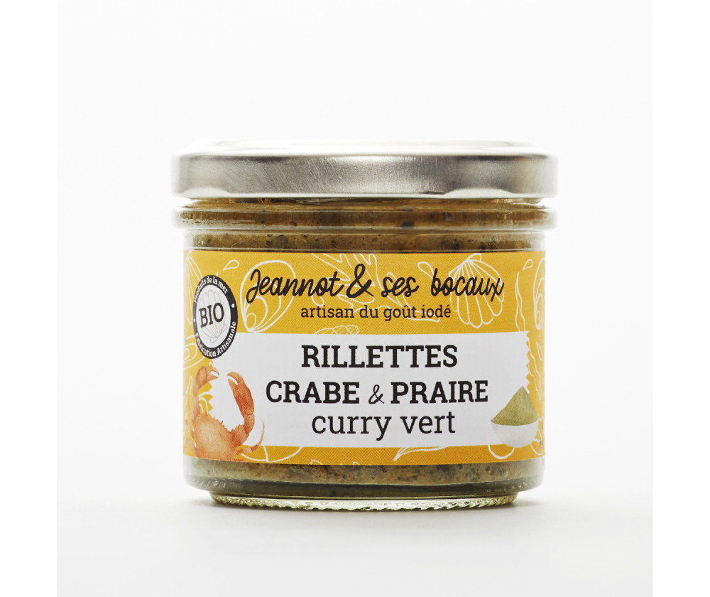 Rillettes de crabe & praire curry vert Rillettes de crabe & praire curry vert